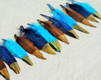 Plumes plaqués or en vrac mariage Decor Boho Baby Shower mariage centres Tribal sauvage un or or plumes à pointe