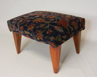 Kashan Carpet Footstool