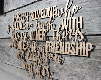 FREE SHIPPING!!! Marry Someone Metal Wall Decor