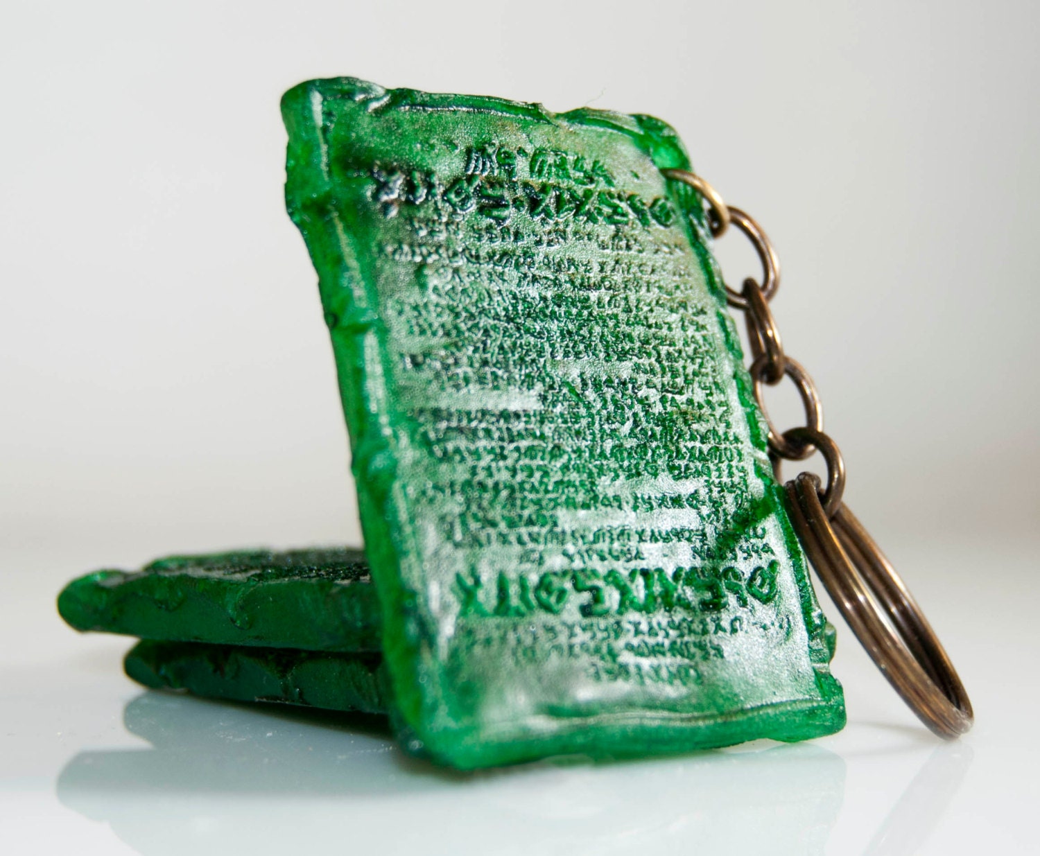 Emerald Tablet Keychain