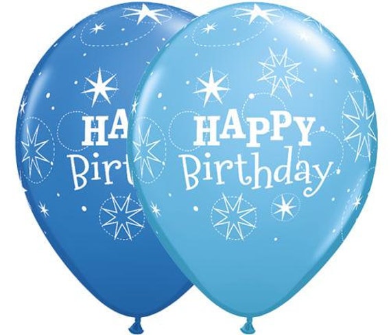 blue birthday balloons