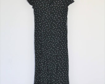 vintage 90's rayon dress // floral grunge dress