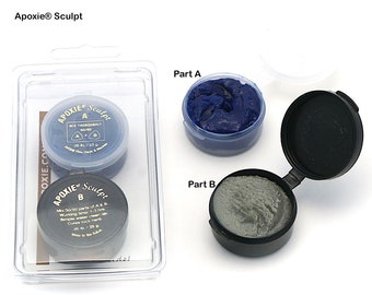 KIT includes: 46 g BLUE Apoxie Sculpt & 25 Snap Bases - DIY, Snap Jewelry, Aves, Apoxie Sculpt, Clay Snaps, Found Objects, Steampunk