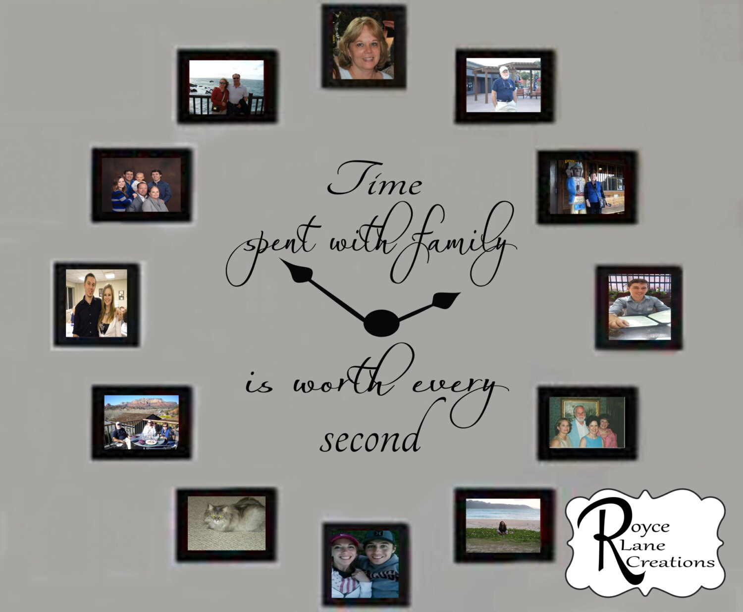 time spent with family decal time spent with family clock time spent with family decal time spent with family clock
