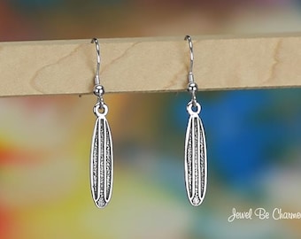 Sterling Silver Surfboard Earrings Pierced Earwires Solid .925 Surfing