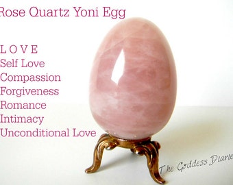Rose Quartz Yoni Egg | Self Love, Compassion, Forgiveness, Romance | Goddess Venus | Sacred Sexuality