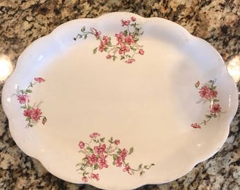 Vintage eureka floral platter 15 inch