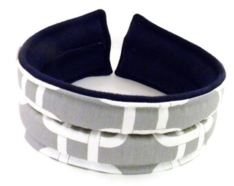 Headband Microwave Heat Pack Cold Pack, TMJ Area, Head Heating Pad Ice Pack, gray grey white