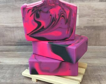 Black Raspberry Vanilla Cold Processed Handmade Soap