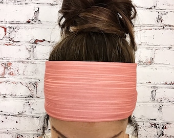 Bamboo Stripes - Coral - Eco Friendly Yoga Headband