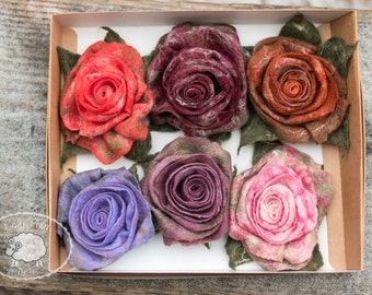 Mothers day jewelry Rose Brooch Rose Jewelry Felted Flower Brooch Needle Felted Rose Felt Brooch Wool Flower Gift for her felted brooch