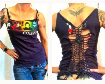 Coldplay altered tshirt, festival top, coldplay womens top, womens tank, tank top, tumblr, concert tank, festival tank, tumblr, coldplay