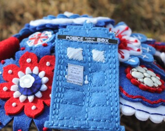 Dr Who Embroidered Felt Bouquet