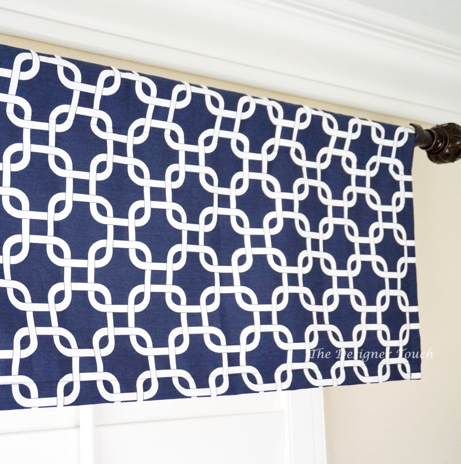 Navy Blue Red White Window Treatments Valance Panels 52 Zoom