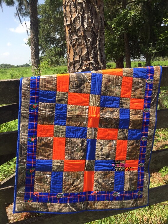 Real Tree Camo & Florida Gators UF Baby Quilt 36 x 50