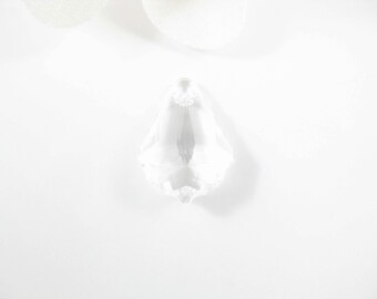1PC - 16mm Clear Crystal Pendant, Swarovski Crystal Baroque Pendant 6090