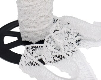 3 Yards White Vintage Lace - 3/4 inch wide
