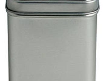 1 Pc Empty Square Tea Tin w/ Slip Lid