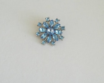 Vintage Blue 60's Brooch