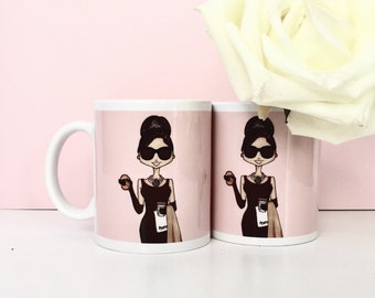 Pink Audrey Hepburn Coffee Mug