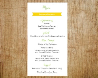 Blossom Yellow Menu