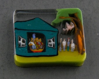 Cartoon Mashup Glass Murrine Boro Murrina Cabochon - 140 I