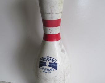 Vintage Bowling Pin Am Flite II Bowling Pins Game Room Decor Red White Blue Decor Bowling League Bowler Gift Bowling Party Bowling Gift