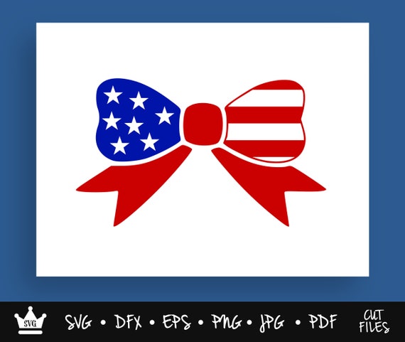 Download Merica Bow SVG 4th of July SVG Patriotic SVG American Flag