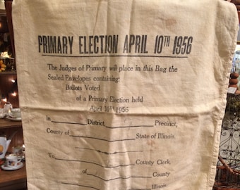 Vintage 1956 Ballot Election Bag