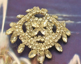 Antique Rhinestone Pin Brooch