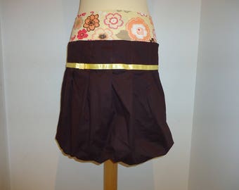 CHLOE WOMAN BALL SKIRT BROWN AND YELLOW 34/36