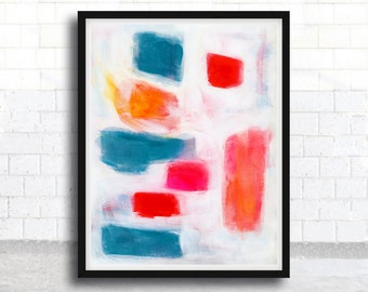 ABSTRACT painting, giclee, abstract giclee, fine art print, colorfull painting, red, modern painting, giclee art print, acrylic painting