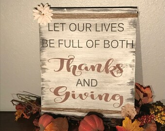 Let our lives wood sign