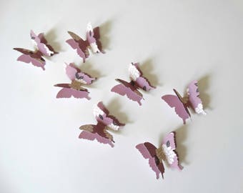 3D Paper Butterflies, layered butterflies, bridal shower decor, birthday party accent, garden party decor, butterfly wall art