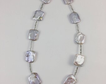 Square Freshwater Pearl Necklace