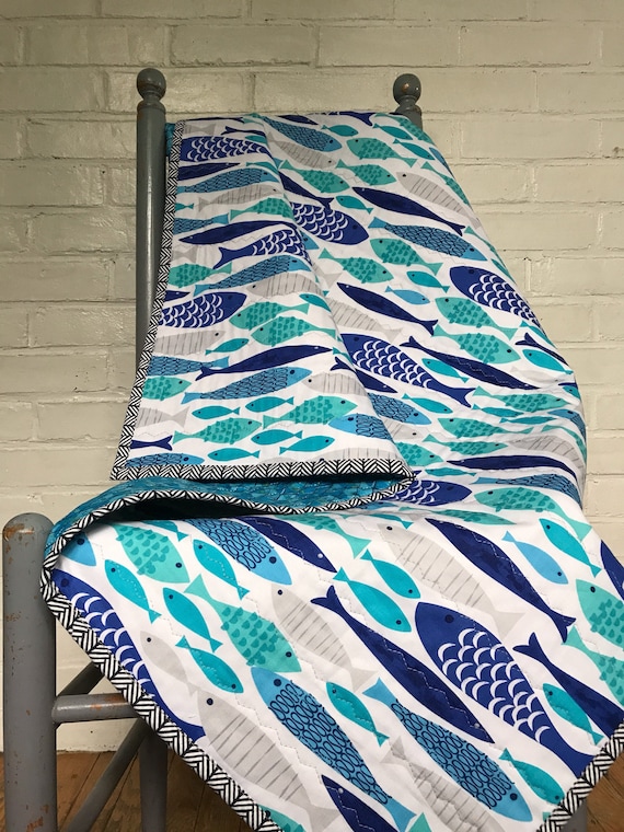 Fish Baby Blanket | Blanket, Quilts, Baby