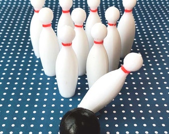 Bowling Pins and Bowling Ball Baking Set - Bowling Party Cupcake & Cake Toppers