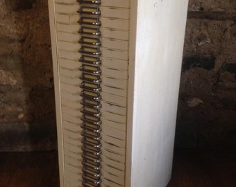 Vintage industrial metal 30 drawer filing cabinet storage A4 size