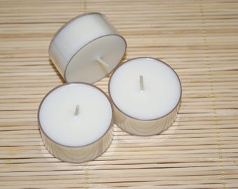 12-Pack Soy Wax Tealight Candles - Pick your Scent - Burn 6 - 7 hrs - Highly Scented - 100% Soy Wax