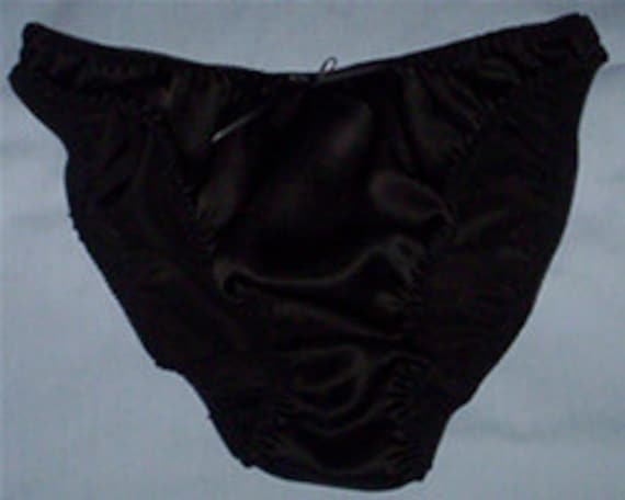 Black Silk Satin Panties Available In UK Sizes 8 20