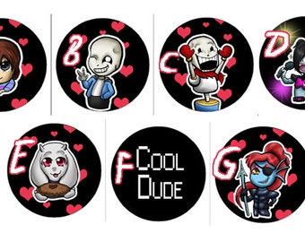 Undertale Buttons - Set or Individual