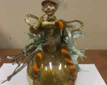 Fall blown glass ornament