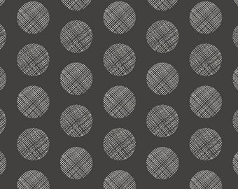 Chromatics by AGF Studio - Pointelle - Noir - 1/2 Yard Cotton Quilt Fabric 516
