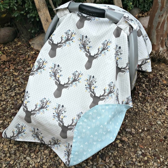 Car Seat Cover Baby Antler Boy