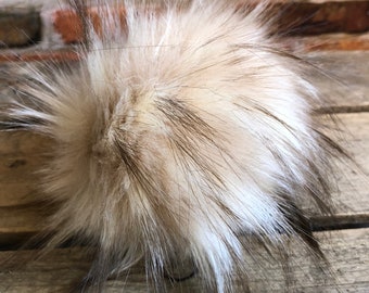 Blush Faux Fur Pom Poms for Toques Beanies Hats Keychains Purse Fob Charm Vegan Fake Luxury Long Pile Plush Long Pile Craft Supply