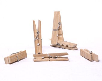 Bamboo clothes pegs clothespins