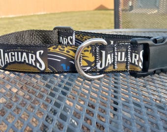 Jacksonville football team inspired dog collar