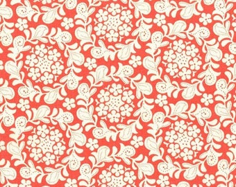 Strawberry Moon - Petite Henna Garden Coral by Sandi Henderson from Michael Miller