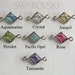 20 pieces Swarovski Crystal 4mm Silver Square Channel Connectors Beads CHOOSE COLORS