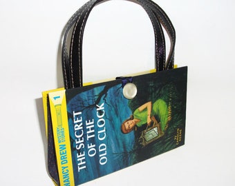 Nancy Drew Book Purse The Secret of the Old Clock Handbag Vintage Book Purse
